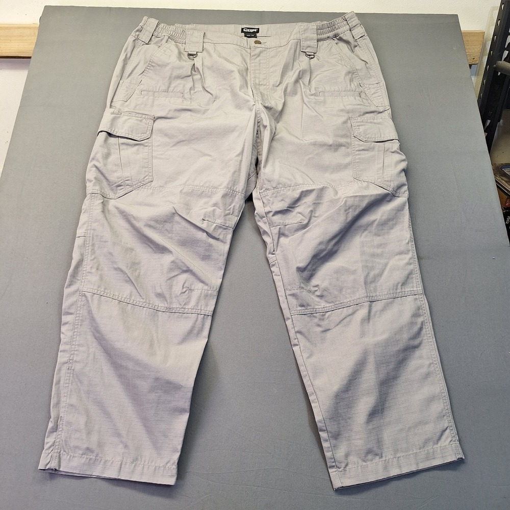 CQR Mens Tactical Cargo Pants Stone Gray Ripstop Work Hiking TLP110 44W x 30L